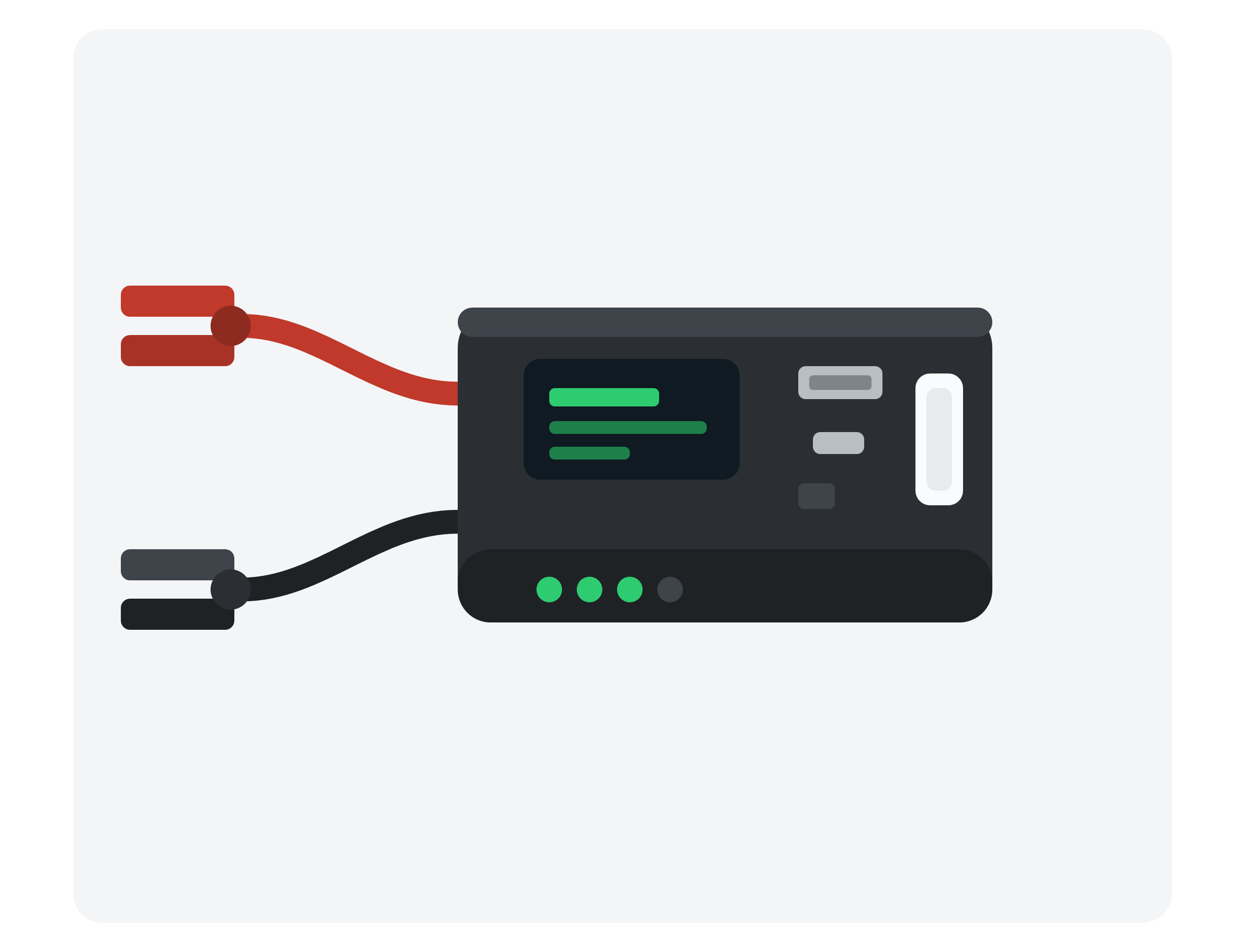 Booster de démarrage voiture 12 V F&F Market avec pinces rouge et noire et batterie externe intégrée