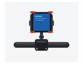 Support téléphone étanche F&F Market fixé sur un guidon de moto avec pinces de maintien