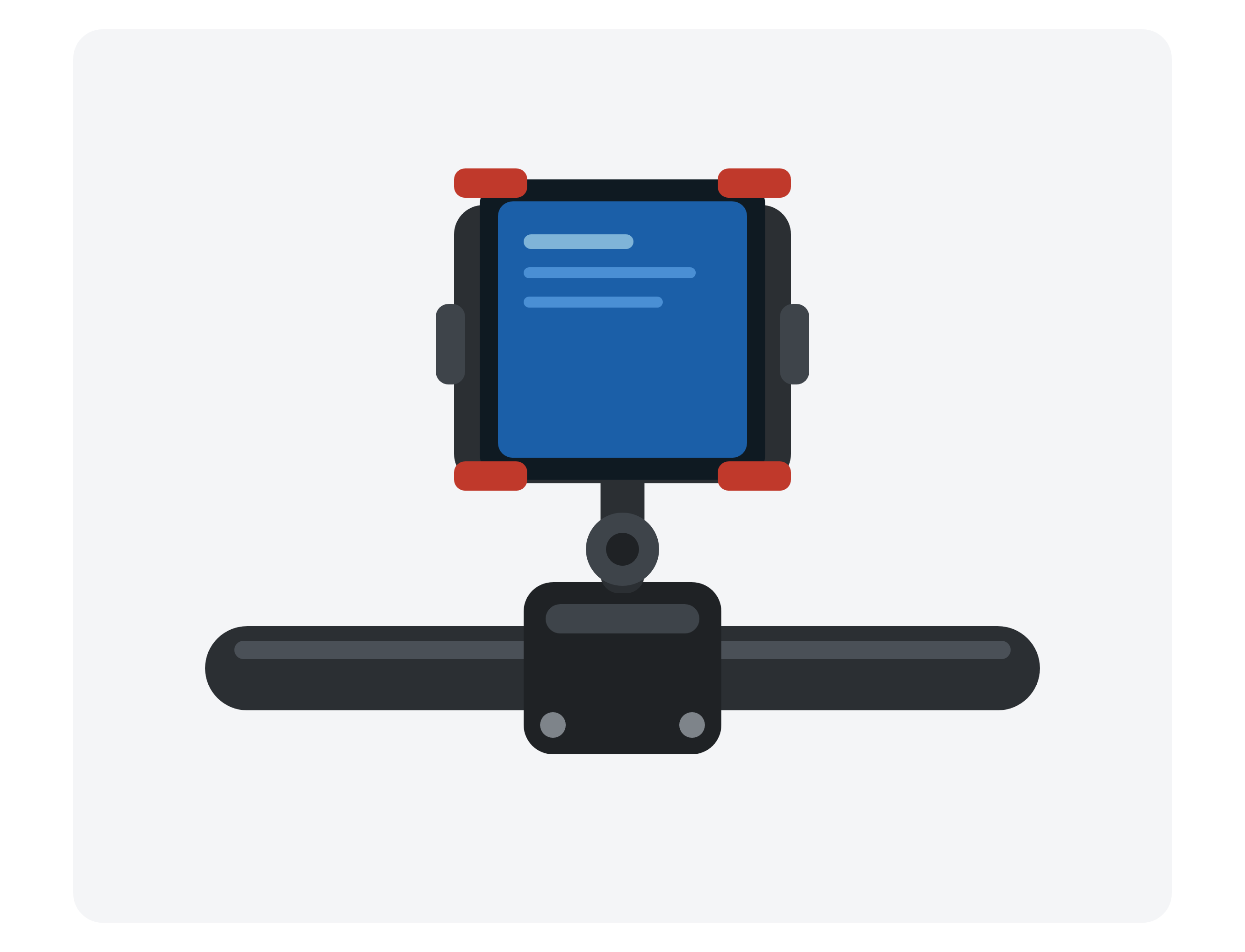Support téléphone étanche F&F Market fixé sur un guidon de moto avec pinces de maintien